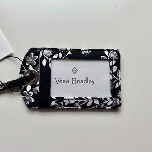Vera Bradley Luggage ID Tag Black/White Chandelier Noir Pattern